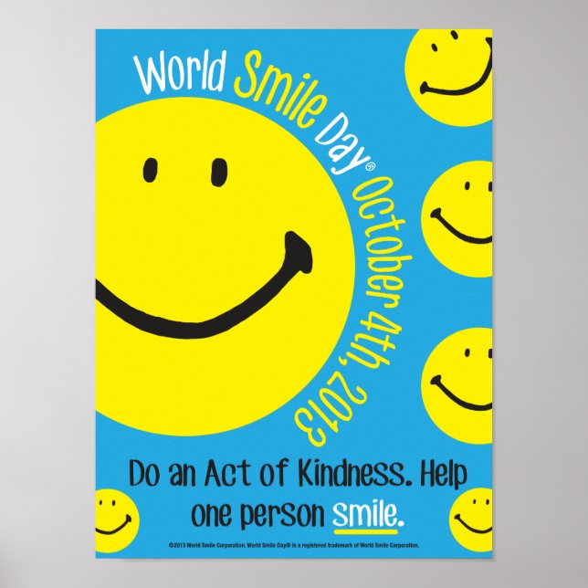 World Smile Day Poster 12x16 (Front)