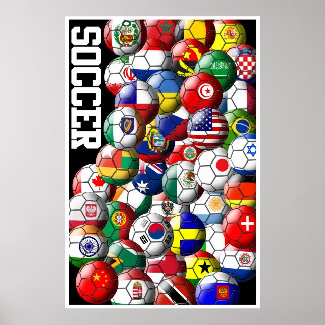 World Soccer Balls Poster (Front)