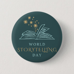 World Storytelling Day 6 Cm Round Badge