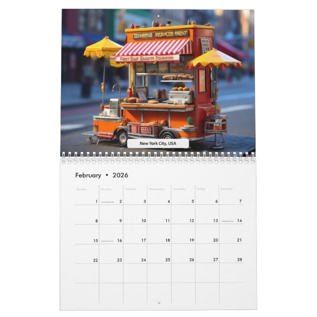 World Streets in Miniature Calendar (Feb 2026)