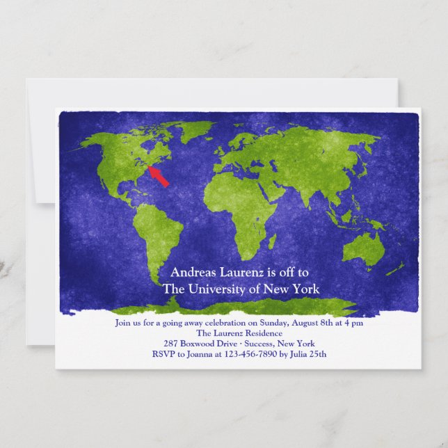 World Studies Graduation/Going Away Party Invites (Front)