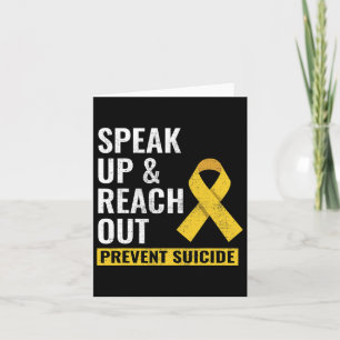 World Suicide Prevention Awareness Day Yellow Ribb Card