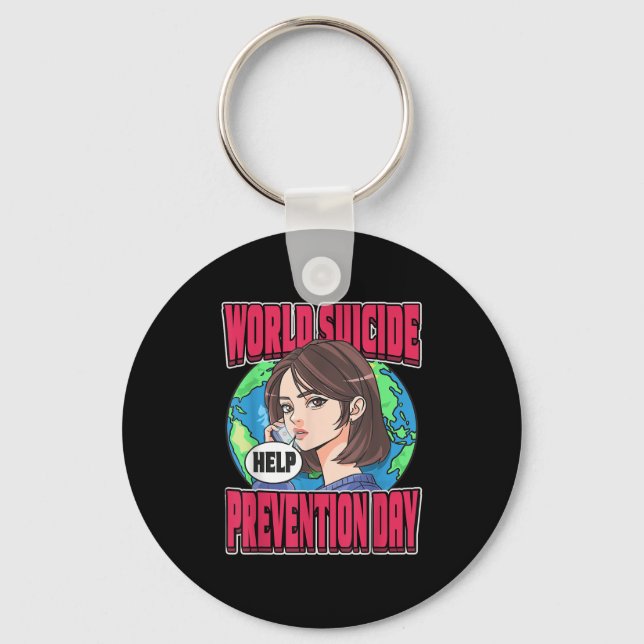 World Suicide Prevention Day Awareness September 1 Key Ring (Front)