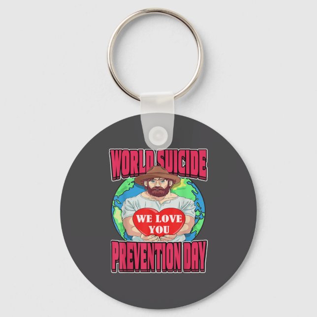 World Suicide Prevention Day Motivational Dad Sept Key Ring (Front)