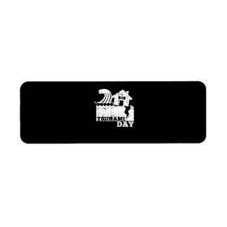 World Sunami Day A Famous Kanagawa Painting Return Address Label