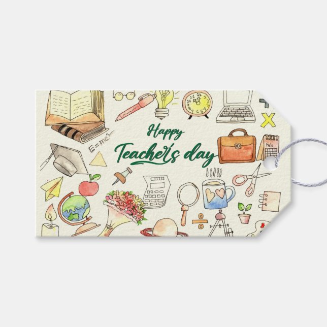 World Teachers Day Gift Tags (Front (Horizontal))