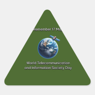 World Telecommunication and Information Society Da Triangle Sticker