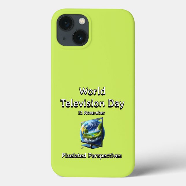 World Television Day. Pixelated Perspectives Case-Mate iPhone Case (Back)