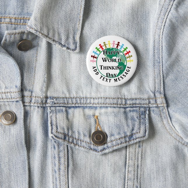 World Thinking Day Pinback Button (In Situ)