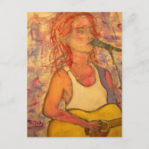 World Tour acoustic girl Postcard