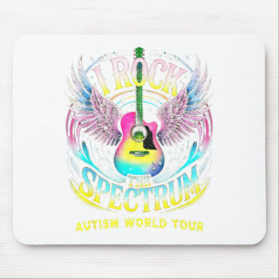 World Tour Autism I Rock The Spectrum Mom Inclusio Mouse Pad