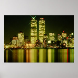 World Trade Centre at Night Poster
