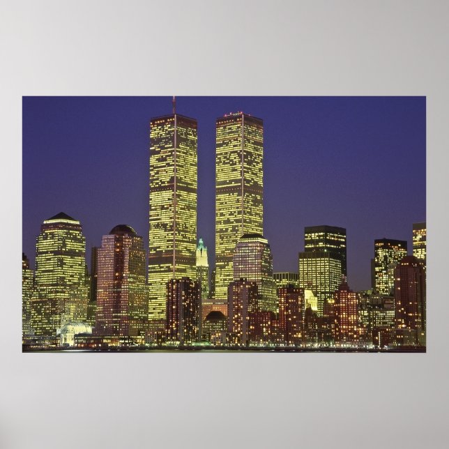 World Trade Centre NYC at Night Poster (Front)