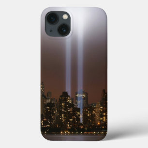 World trade centre tribute in light in New York. iPhone 13 Case