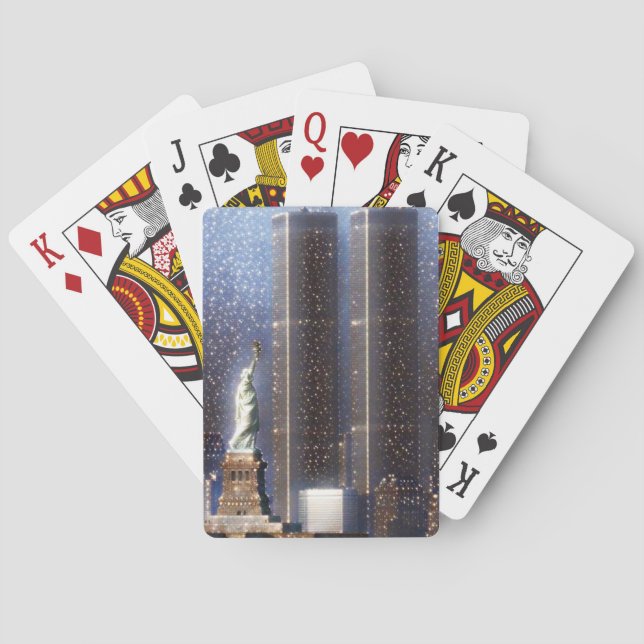 World Trade Centre twin towers stylised Playing Cards (Back)