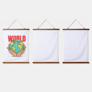 World – Travel Adventure Globe Design Hanging Tapestry