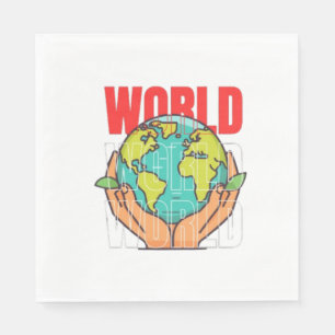 World – Travel Adventure Globe Design Napkin