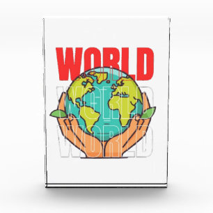 World – Travel Adventure Globe Design Photo Block