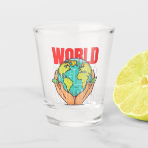 World – Travel Adventure Globe Design Shot Glass
