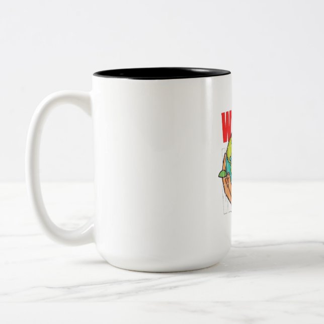 World – Travel Adventure Globe Design Two-Tone Coffee Mug (Left)