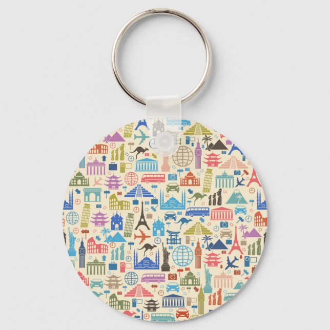 world travel key ring (Front)