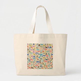 world travel large tote bag
