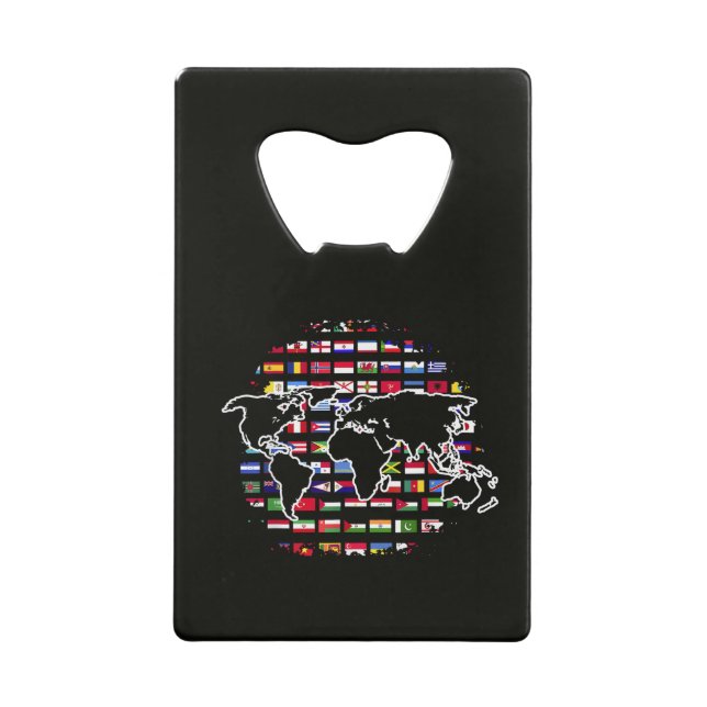 World Travel Map World Map International Flags (Front)