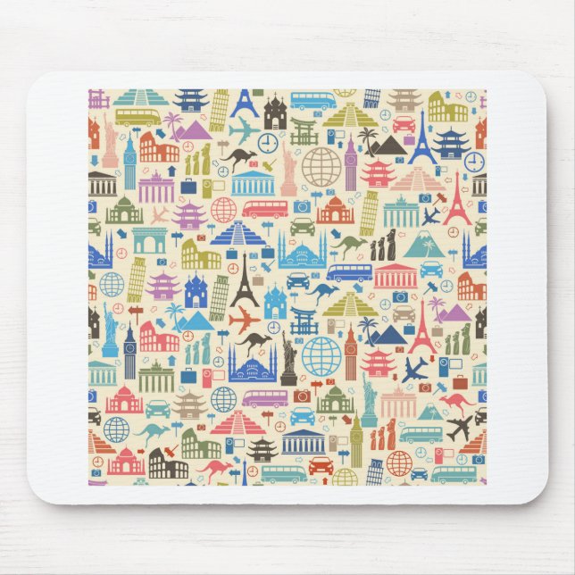 world travel mouse pad (Front)