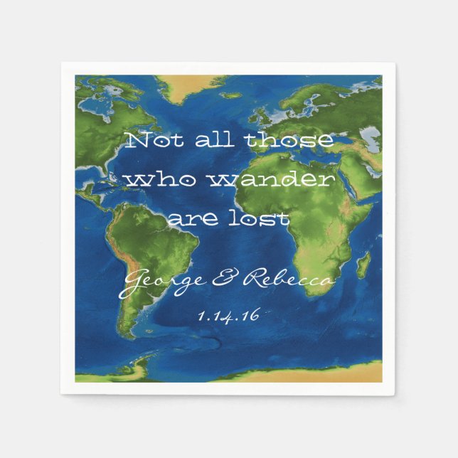 World Travel Party Napkins (Front)