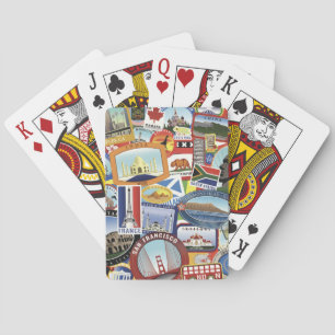 World Travel Pattern Playing Cards