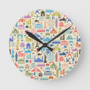 world travel round clock