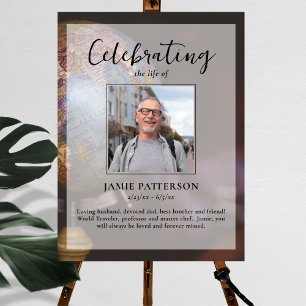 World Traveler Celebration of Life, Funeral Photo Poster