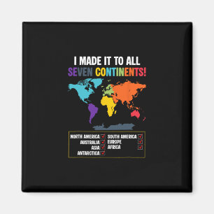 World Traveler Seven Continents Club Global Map Va Magnet