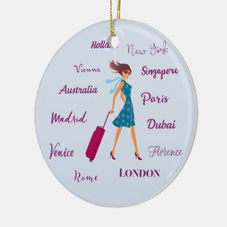 World Traveller Ceramic Tree Decoration
