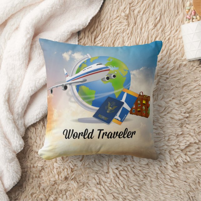 World Traveller, Design 2, Cushion (Blanket)