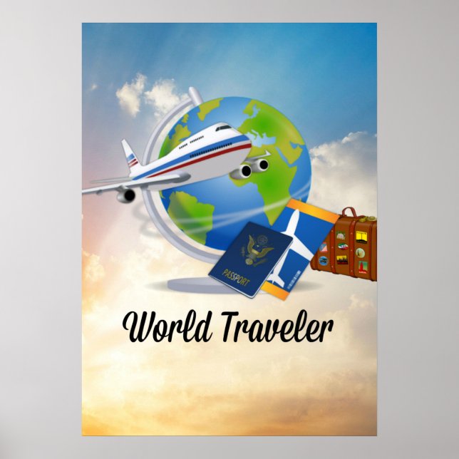 World Traveller - Design #2 Poster (Front)