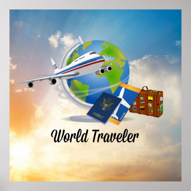 World Traveller, Design 2, Poster (Front)