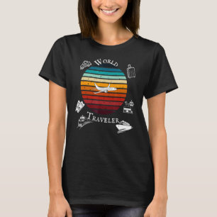 World Traveller for Travelers with Sunset Jet Crui T-Shirt