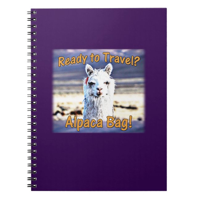 World Traveller - Funny Alpaca Bag Notebook (Front)