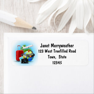 World Traveller  Label Return Address Label