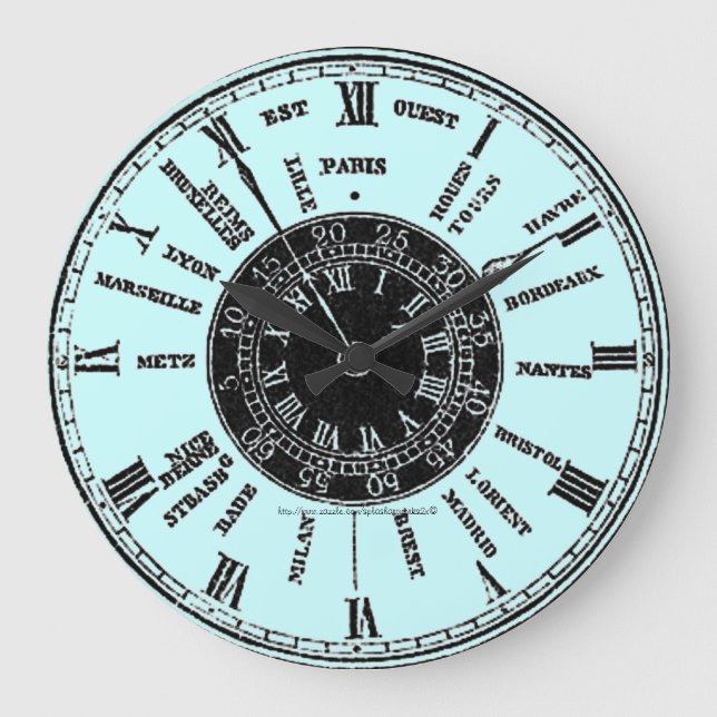 "World Traveller" Large Clock (Front)