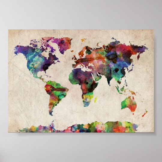 world traveller map print | Zazzle.com.au