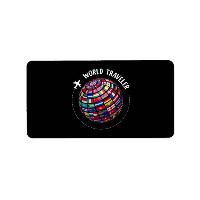 World Traveller Map, World Flags Traveller, Countr Label (Front)