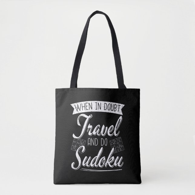 World Traveller Sudoku Puzzle Lover  Tote Bag (Front)