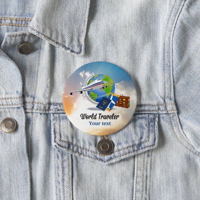 World Traveller TEMPLATE 7.5 Cm Round Badge (In Situ)