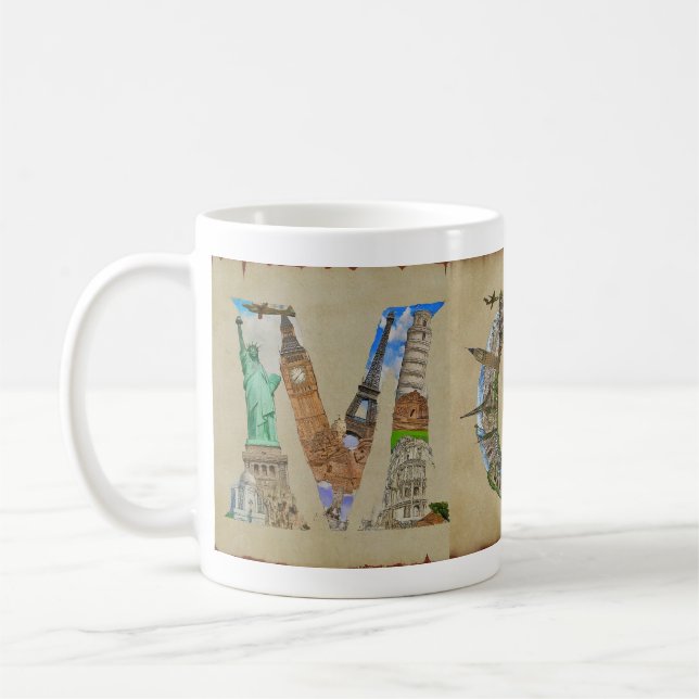 World-travelling Mum Mug:  Coffee Mug (Left)