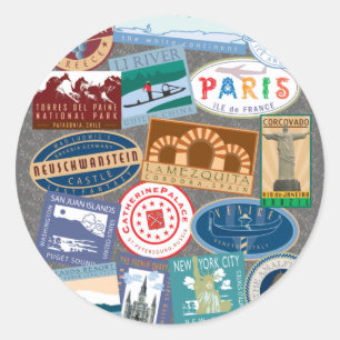 World Traverler-Sticker Classic Round Sticker