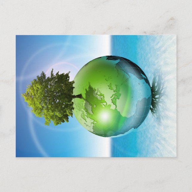 World tree -  ecology concept postcard (Front)