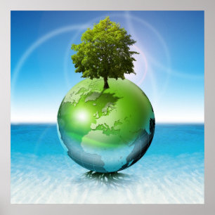 World tree - ecology concept poster