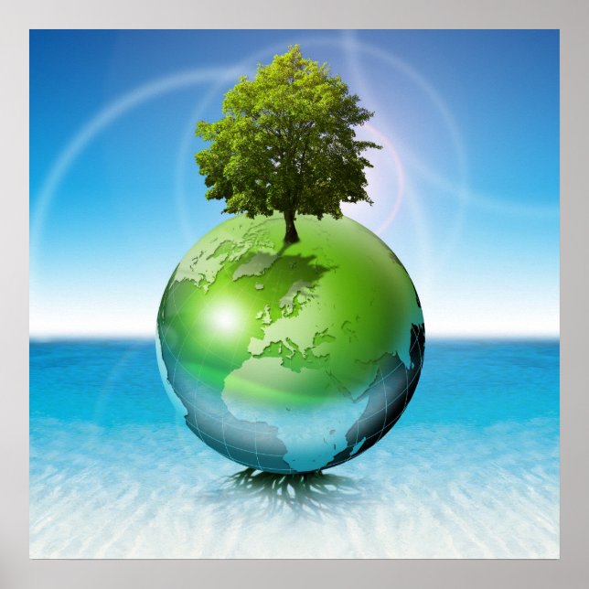 World tree -  ecology concept poster (Front)